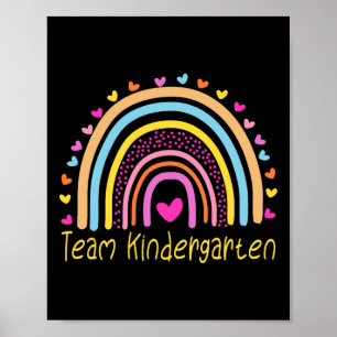 Poster Enseignant de maternelle d'équipe Arc-en-ciel