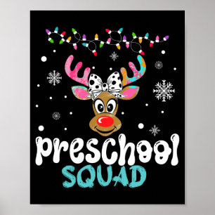 Poster Enseignant de maternelle Noël équipe de maternelle