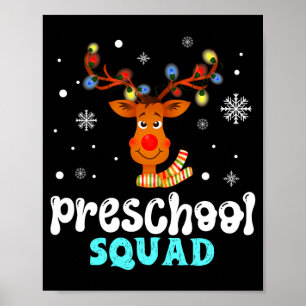 Poster Enseignant de maternelle Noël équipe de maternelle