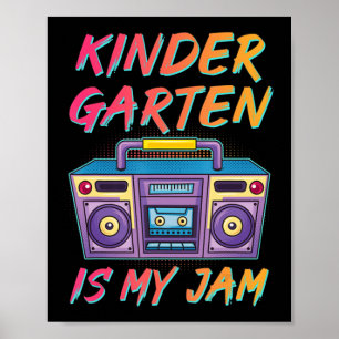 Poster Enseignant de maternelle Retro 80's 90's Retour à 