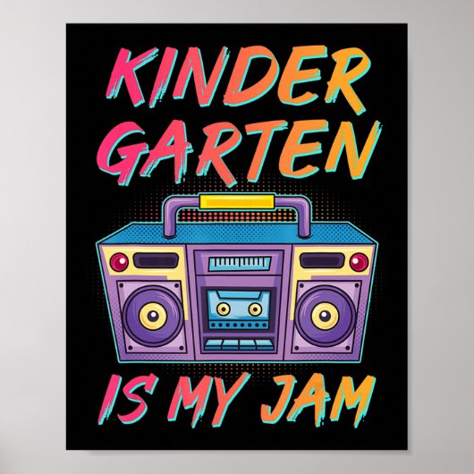 Poster Enseignant de maternelle Retro 80's 90's Retour à  (Devant)