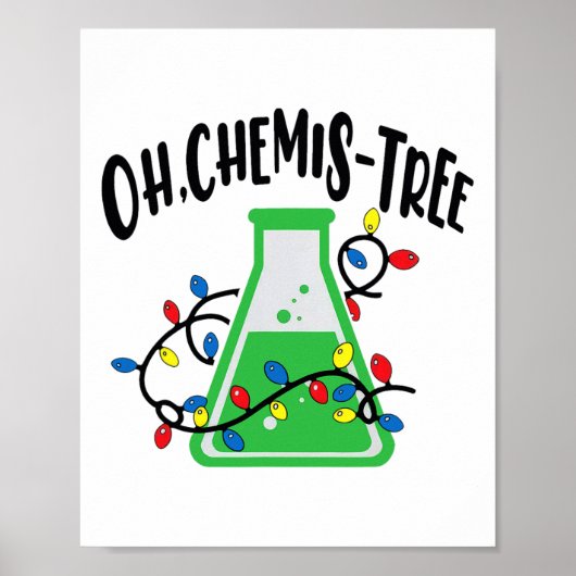Poster Enseignant de science amusant Oh Chemistree Chri (Devant)