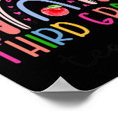 Poster Enseignant de troisième année Rainbow Enseignant r (Coin)
