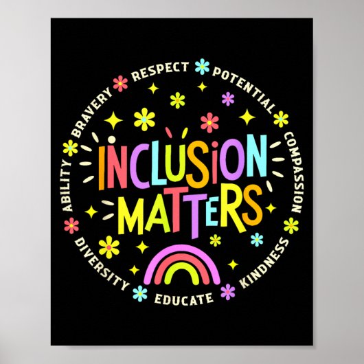Poster Enseignant d'éducation spéciale en inclusion Autis (Devant)