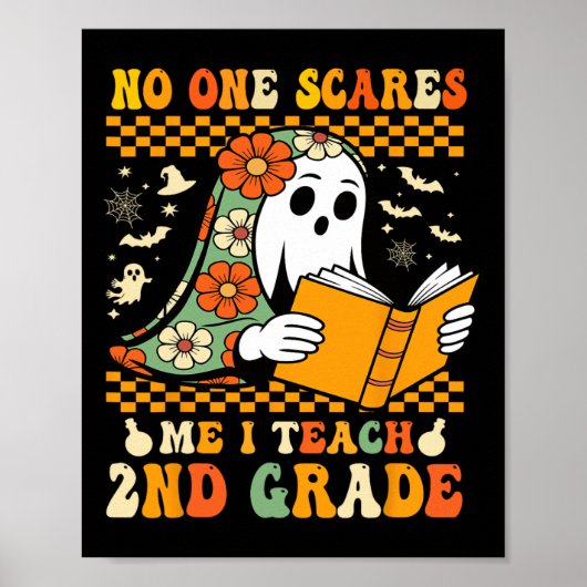 Poster Enseignant d'Halloween de 2e année (Devant)