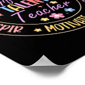 Poster Enseignant doué et talentueux Retour à l'école Rét (Coin)