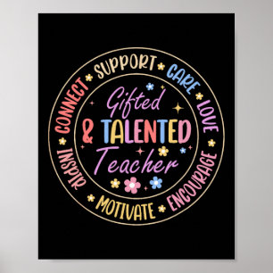 Poster Enseignant doué et talentueux Retour à l'école Rét