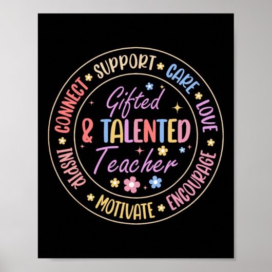 Poster Enseignant doué et talentueux Retour à l'école Rét (Devant)