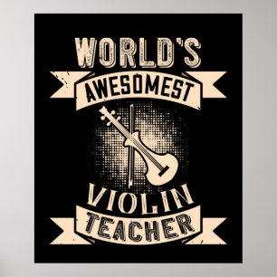 Poster Enseignant du violon le plus astucieux au monde