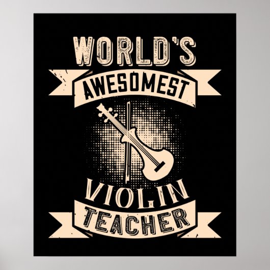 Poster Enseignant du violon le plus astucieux au monde (Devant)