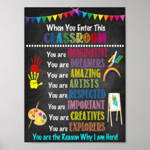 Poster Enseignant en art Imprimable