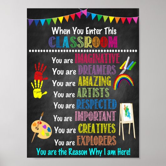 Poster Enseignant en art Imprimable (Devant)
