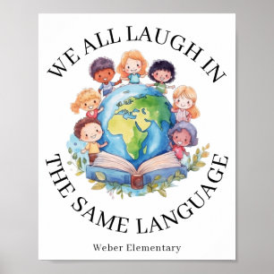 Poster Enseignant en langues École d'immersion bilingue