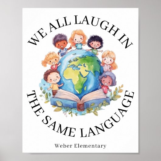 Poster Enseignant en langues École d'immersion bilingue (Devant)