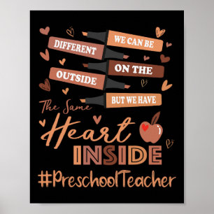 Poster Enseignant en maternelle Nous pouvons être différe