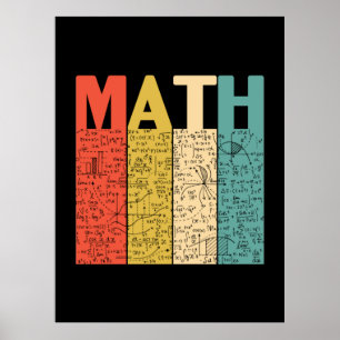 Poster Enseignant en mathématiques Définition Vintage des