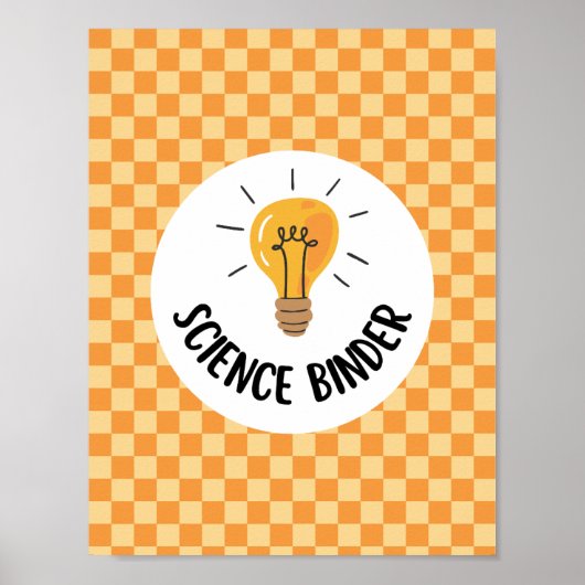 Poster enseignant encart de classeur de sciences ou affic (Devant)