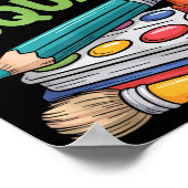 Poster Enseignant enseignant aux enfants éducateur équipe (Coin)