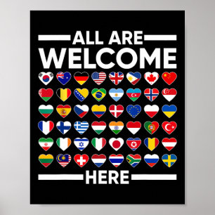 Poster Enseignant Esl Tous Sont Les Bienvenus Ici Pour Le