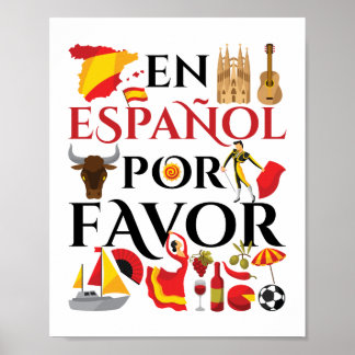 Poster Enseignant Espagnol En Espanol Por Favoriser