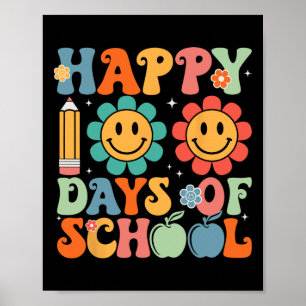 Poster Enseignant Étudiant 100ème Jour De L'École Joyeux 