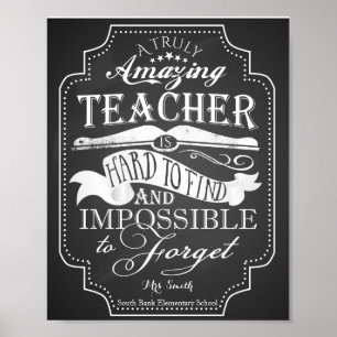 Poster Enseignant Extraordinaire est impossible à oublier