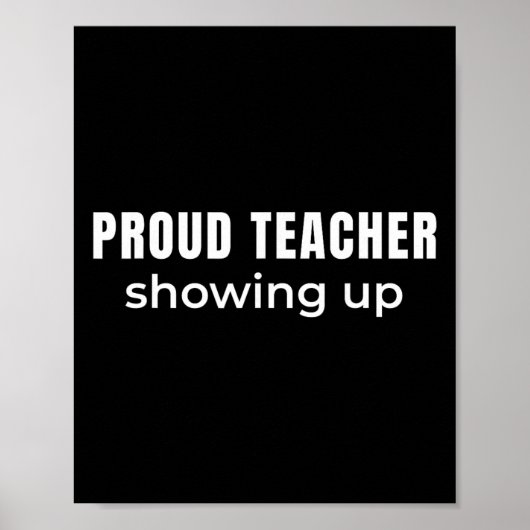 Poster Enseignant fier de se présenter – Humour d'engagem (Devant)