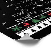 Poster Enseignant Funky Math Noël Joyeux Noël En Eq Math (Coin)