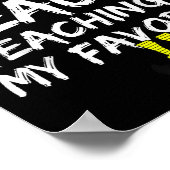 Poster Enseignant Funny Enseignant Noël Est Mon Moi Favor (Coin)