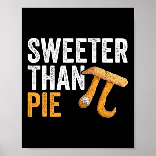 Poster Enseignant Geek de mathématiques à tarte plus doux (Devant)
