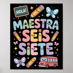 Poster Enseignant Gen Alpha Brainrot 67 Six Sept Maestra