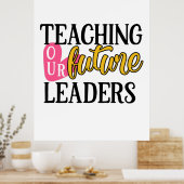 Poster Enseignant L'Art Enseigner Nos Futurs Leaders (Cuisine)
