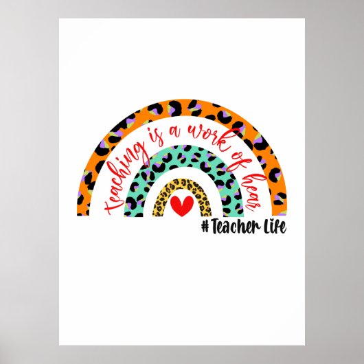 Poster Enseignant L'Art L'Enseignement Est Une Oeuvre De (Devant)