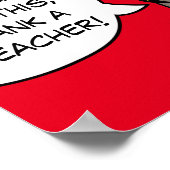 Poster Enseignant Merci Cat Décor (Coin)