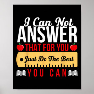 Poster Enseignant Motivationnel - Test De L'État Ne Faite
