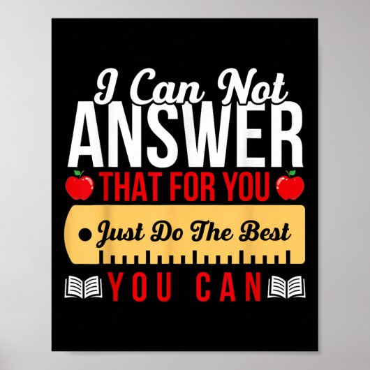 Poster Enseignant Motivationnel - Test De L'État Ne Faite (Devant)