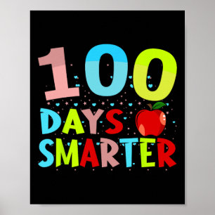 Poster Enseignant ou élève 105 jours plus intelligent 100