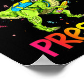 Poster Enseignant Pré K Retour À L'École Préscolaire Dino (Coin)