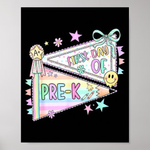 Poster Enseignant pré-maternelle fanion préscolaire retou
