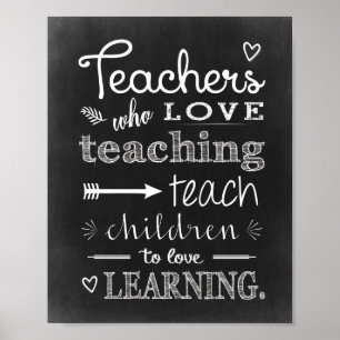 Poster Enseignant qui aime l'enseignement