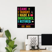 Poster Enseignant retraité fier Retraite d'enseignant (Bureau à domicile)