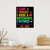 Poster Enseignant retraité fier Retraite d'enseignant (Cuisine)