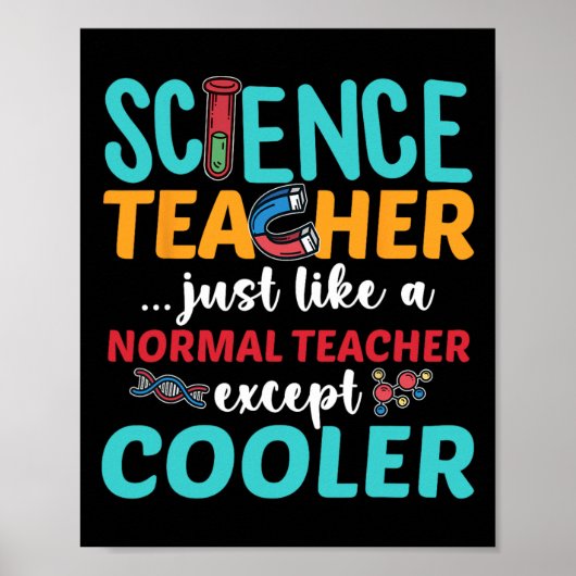 Poster Enseignant Sauf Glacière Retour À L'École Science (Devant)