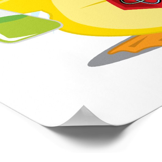 Poster Enseignant scientifique canard (Coin)