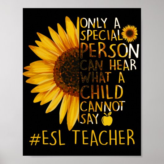 Poster Enseignant spécial Tournesol ESL (Devant)