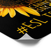 Poster Enseignant spécial Tournesol ESL (Coin)