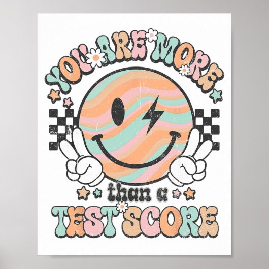 Poster Enseignant Super Smile Vous Êtes Plus Qu'Un Test S (Devant)