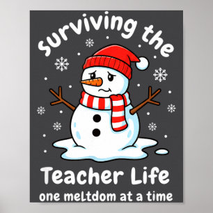 Poster Enseignant Survivant La Vie D'enseignant, Une Cris