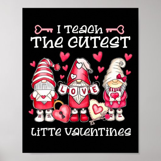 Poster Enseignant Valentines Jour I Enseigner Le Petit V (Devant)