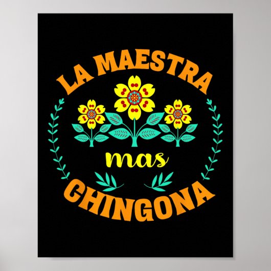 Poster Enseignante Bilingue Rentrée Scolaire Professeur d (Devant)